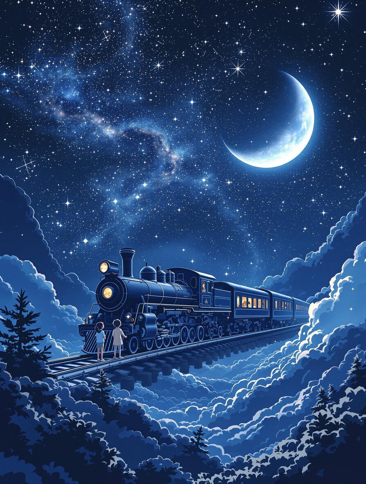 七七漫画编辑精选番剧《银河铁道之夜》封面 - 童话 / 奇幻，编辑月见推荐