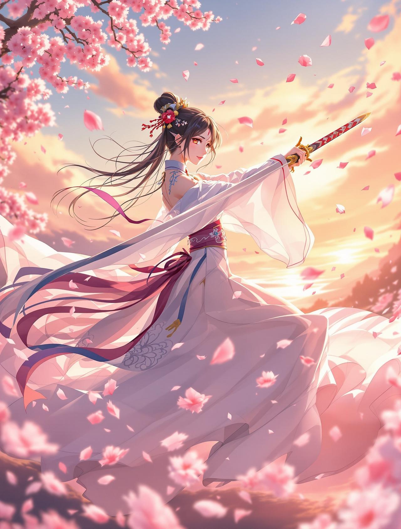 七七漫画热播番剧《花与剑之歌》封面 - 古风 / 武侠，评分9.6